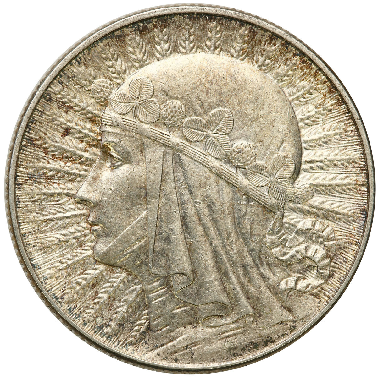 II RP. 5 złotych 1933 głowa kobiety – PIĘKNE